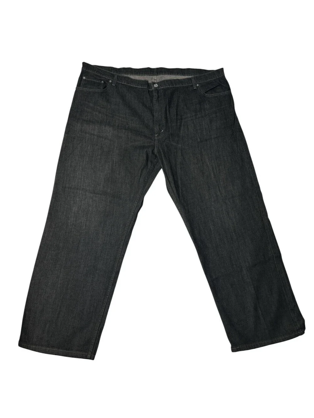 Levi’s 559 Mens 52x32 Relaxed Fit Black Denim Jeans Casual Cotton Straight Leg